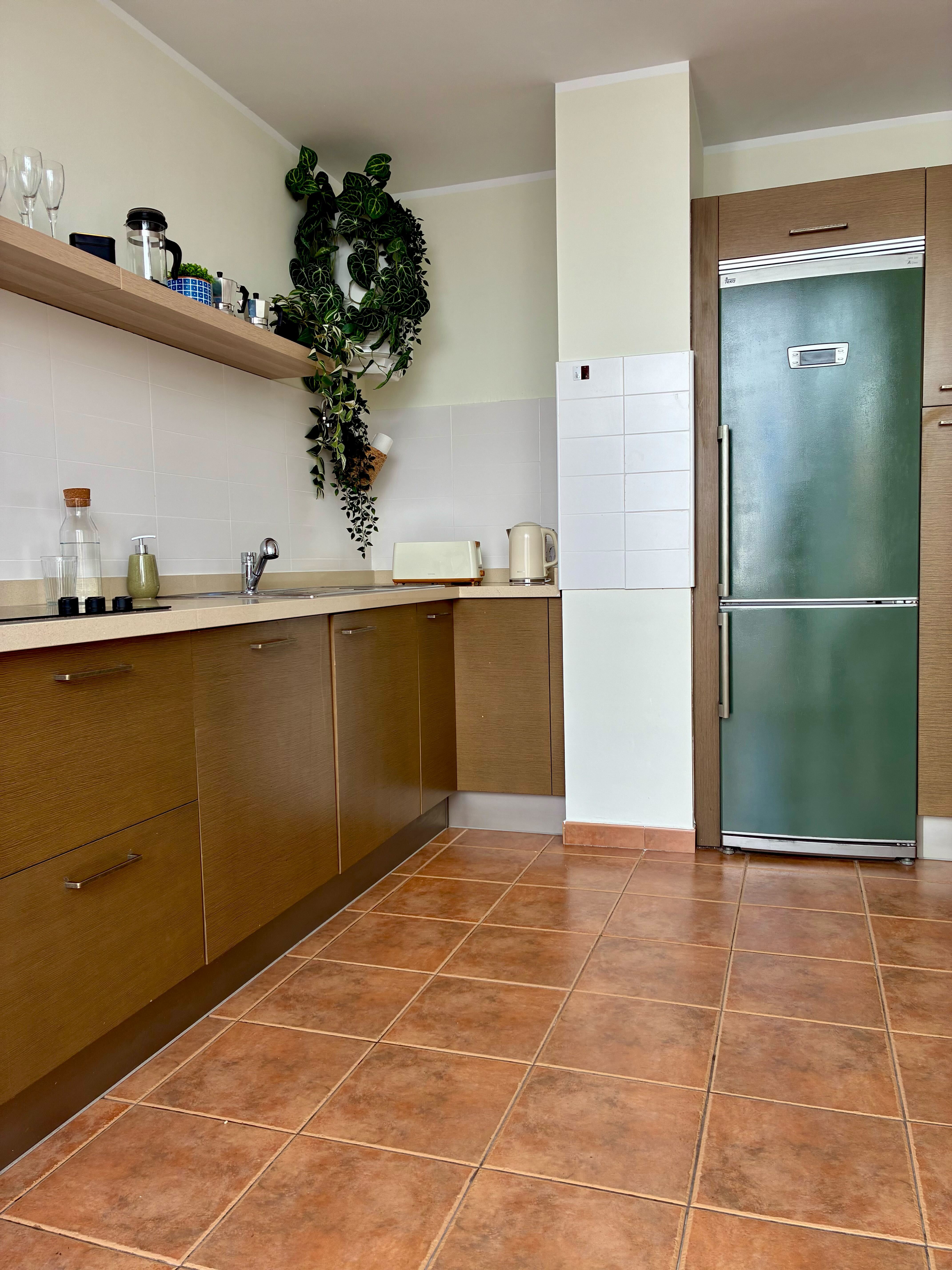 Bluebird Home kitchen with fridge